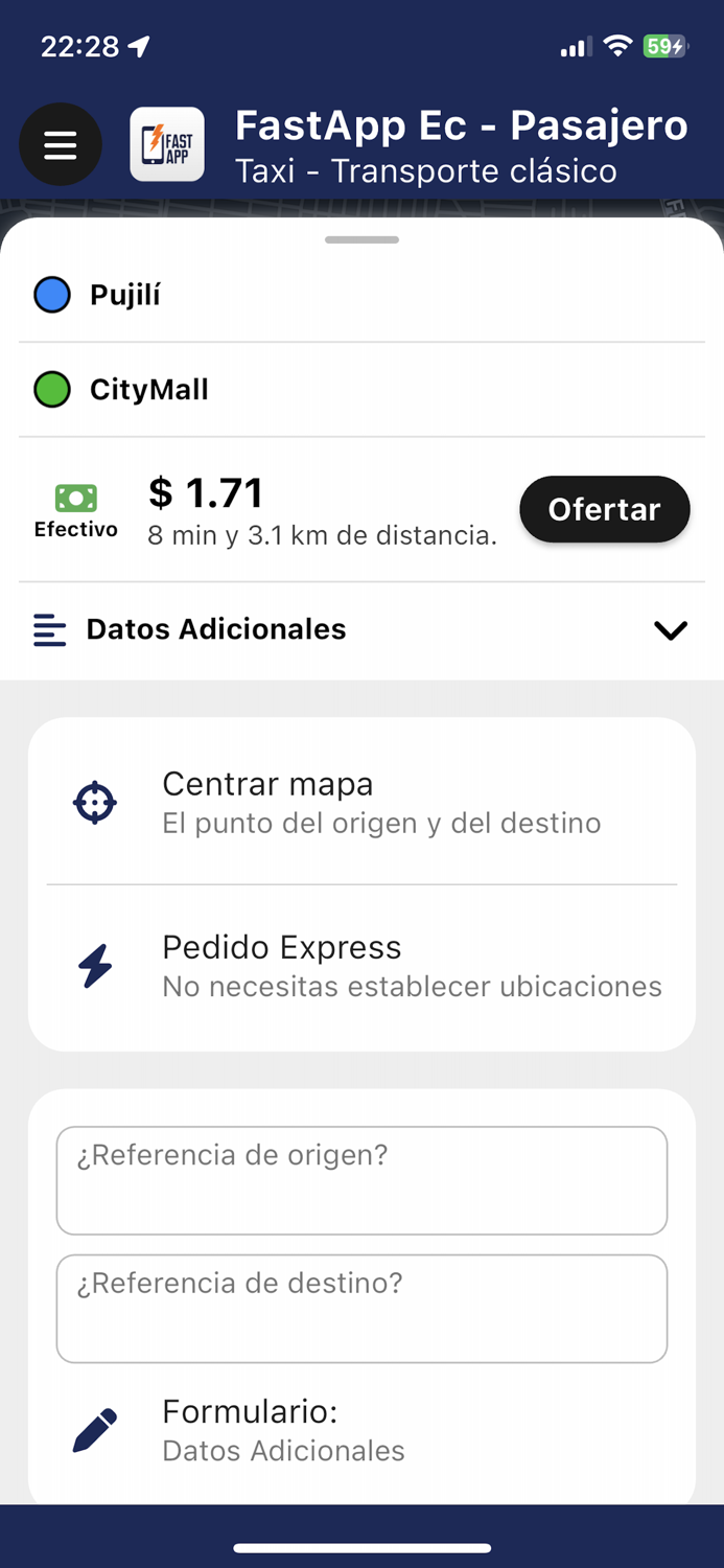 FastApp Ec - Pasajero