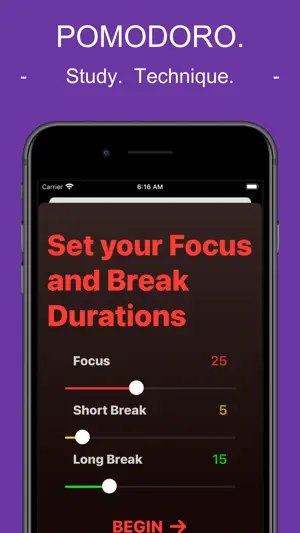 Focus Timer Pomodoro App screenshot 1