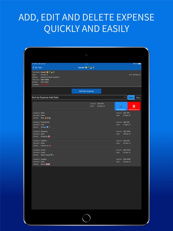 SaveMyTrip - NeverFinite iPad screenshot 9 - Travel app