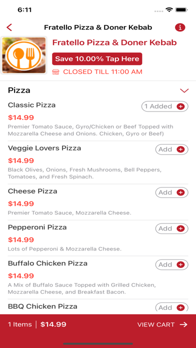 Fratello Pizza & Doner Kebab Screenshot