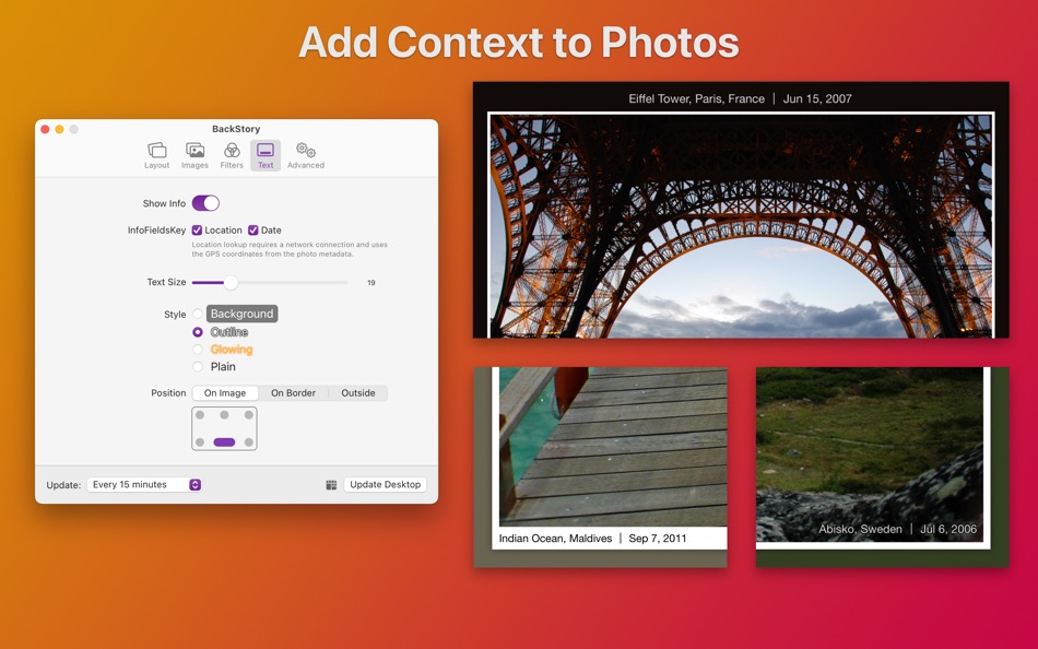 #2. BackStory Wallpapers (macOS) От: Hyckenberg Software Ltd