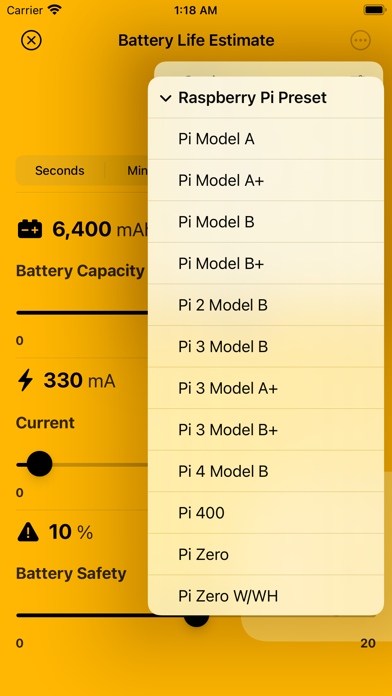 Battery Life Estimate Screenshot