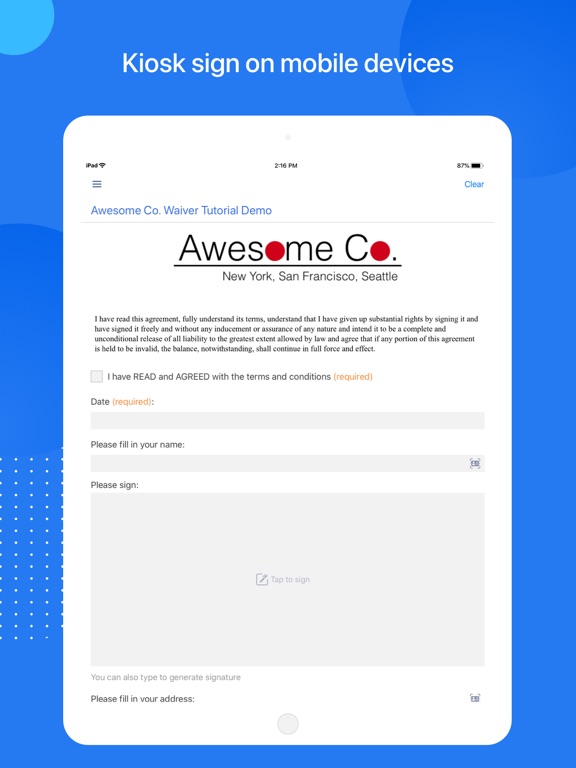 Screenshot #4 pour WaiverForever - Online Waiver