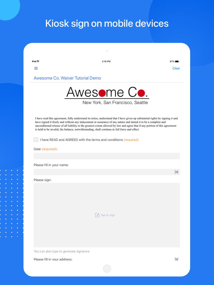 WaiverForever - Online Waiver