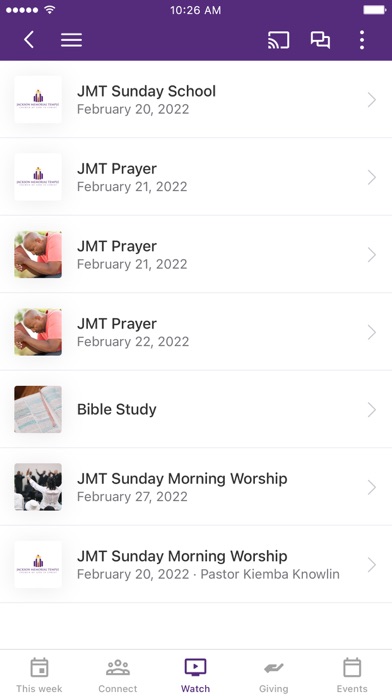 Jackson Memorial Temple COGIC Screenshot