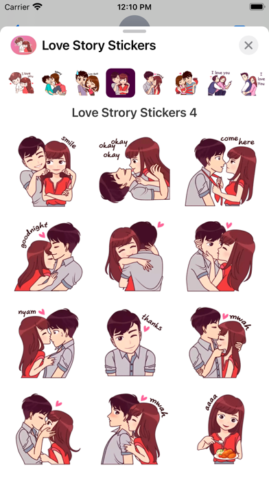Screenshot #1 pour Love Story Stickers - Romantic