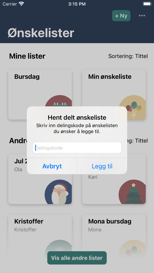 #2. Min ønskeliste (iOS) 由: Favo AS