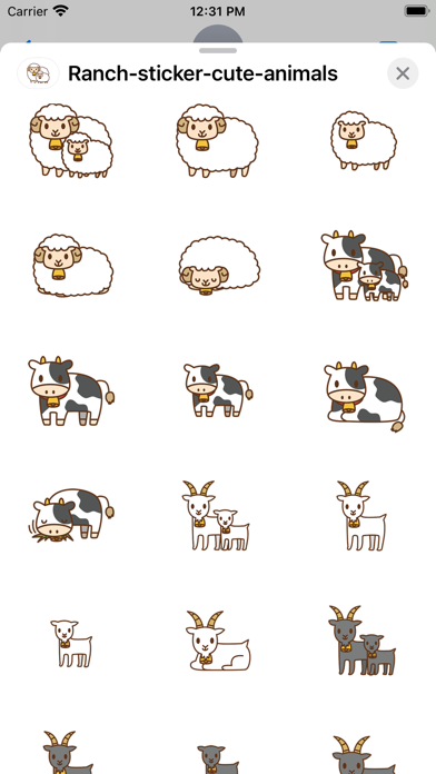 Ranch sticker cute animals Screenshot