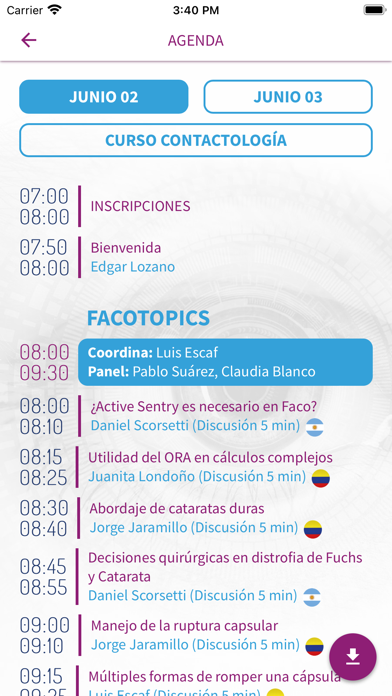 XVI Congreso Oftalmología Screenshot 2 - AppWisp.com XVI Congreso Oftalmología Screenshot 2 - AppWisp.com