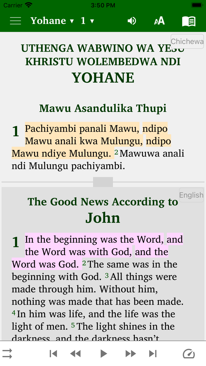 Chichewa Yao English Swahili