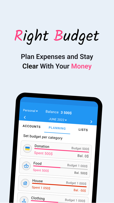 Right Budget - Money Tracker Screenshot