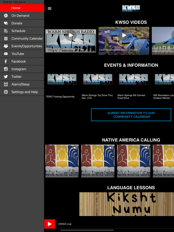 KWSO iPad screenshot 5 - Entertainment app