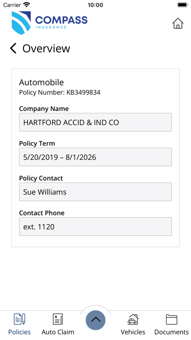 Compass Insurance Screenshot