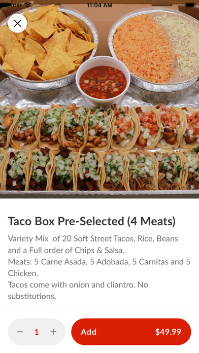 Aceituno's Mexican Food Screenshot