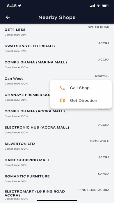 GH Certified Appliances Screenshot