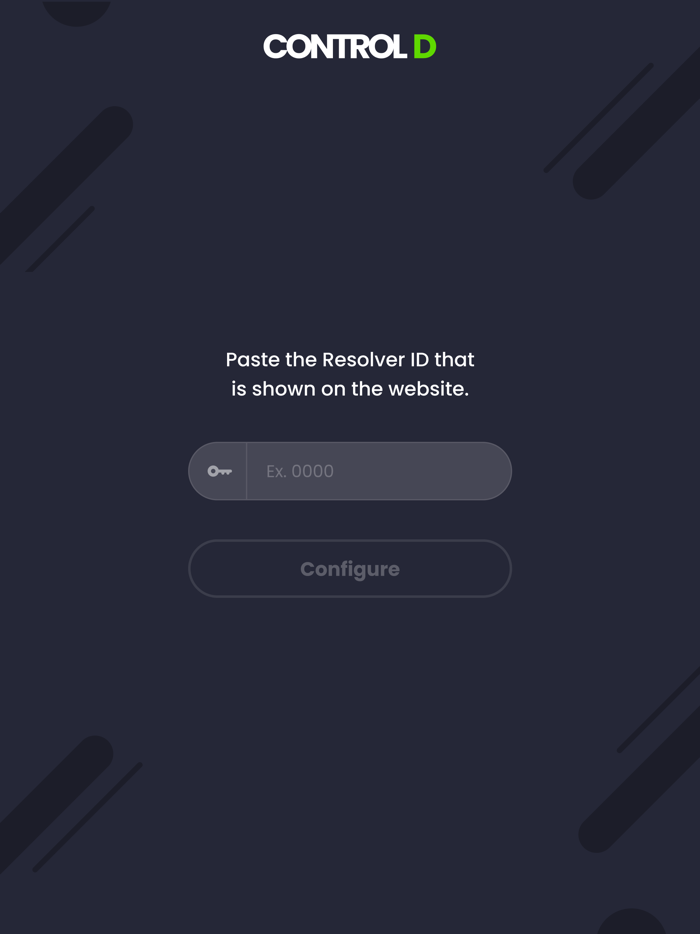 Control D Quick Setup