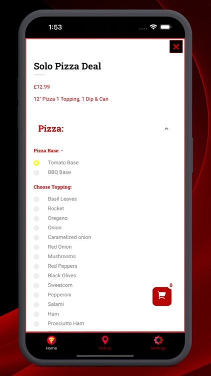 STREAT PIZZA APP