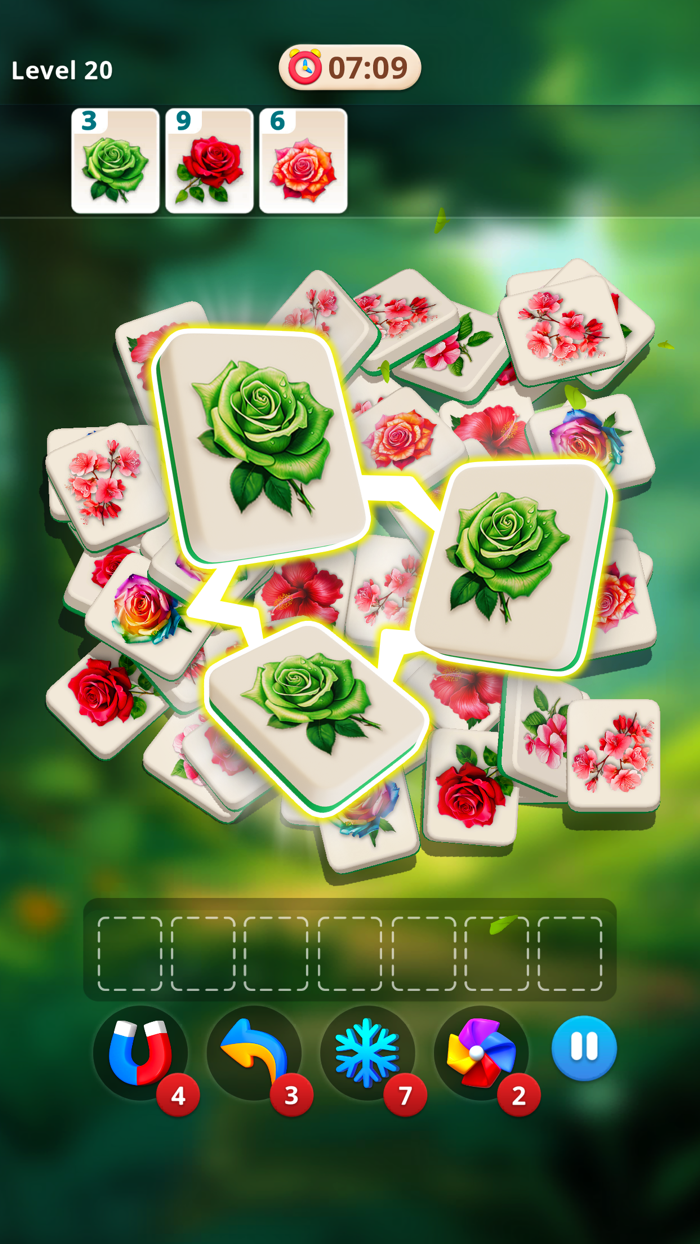 Tile Blossom Forest Triple 3D