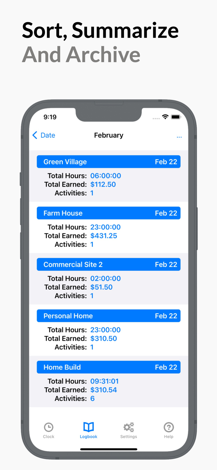 Timesheet and Activity Log