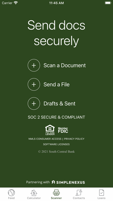 South Central Bank Home Loans Screenshot