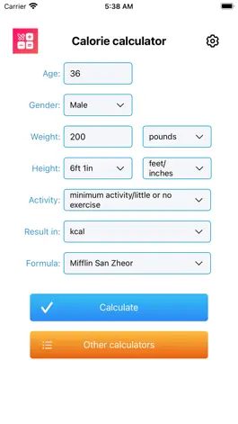 Game screenshot Calorie calculation mod apk
