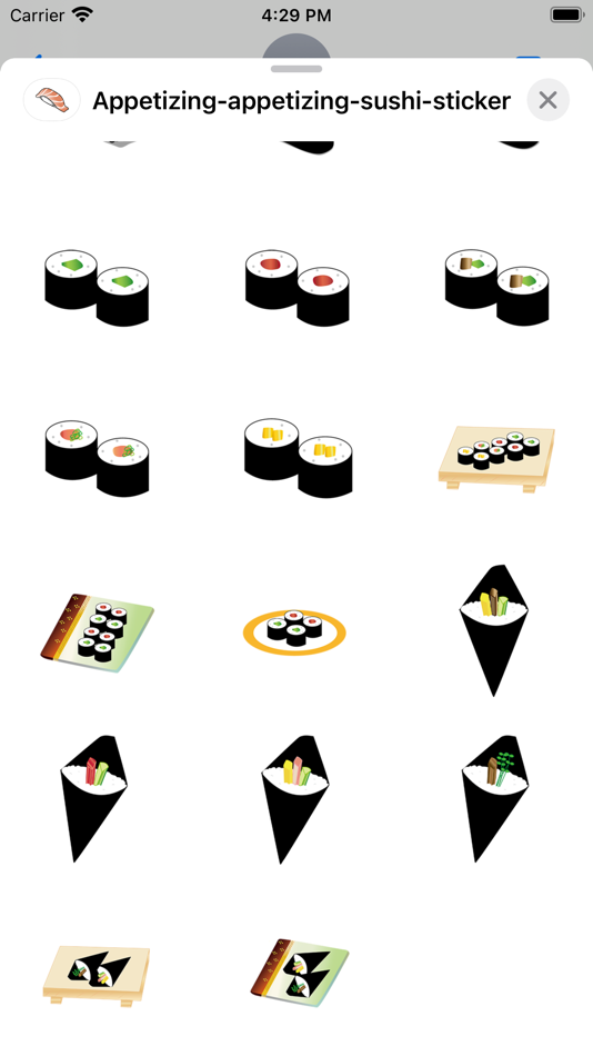 #2. Appetizing sushi sticker (iOS) 由: kazuya fujinami