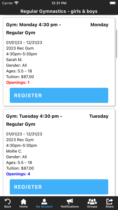 Williams Center Screenshot