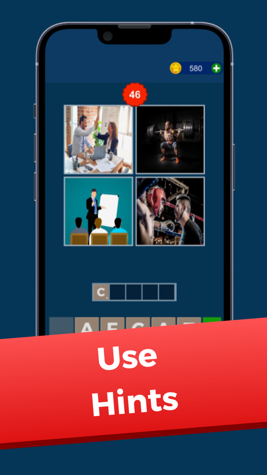 #3. 4 Images 1 Term: Word game (iOS) Podle: Miguel Cota