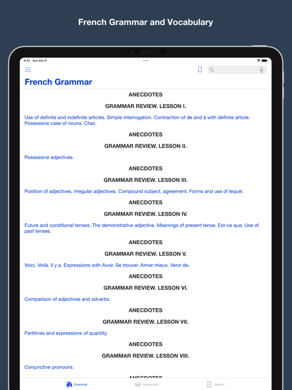 Screenshot #4 pour French Grammar and Vocabulary