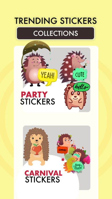 Animated HEDGEHOG Stickers Pac Screenshot