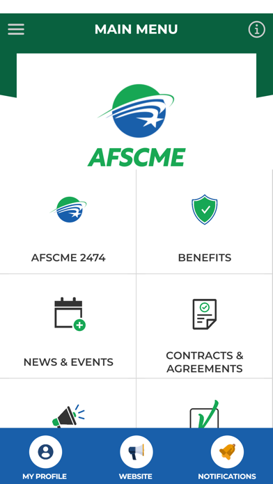 AFSCME 2474 Screenshot