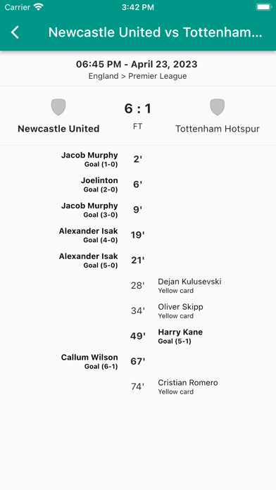 Football LiveScore 2023 Screenshot