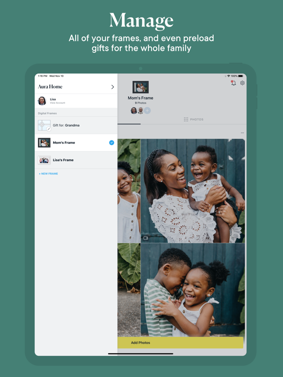 Aura Frames iPad screenshot 4 - Photo & Video app