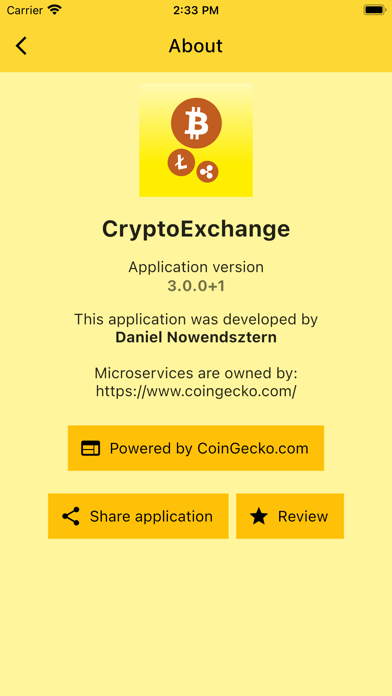 CryptoExchange Screenshot