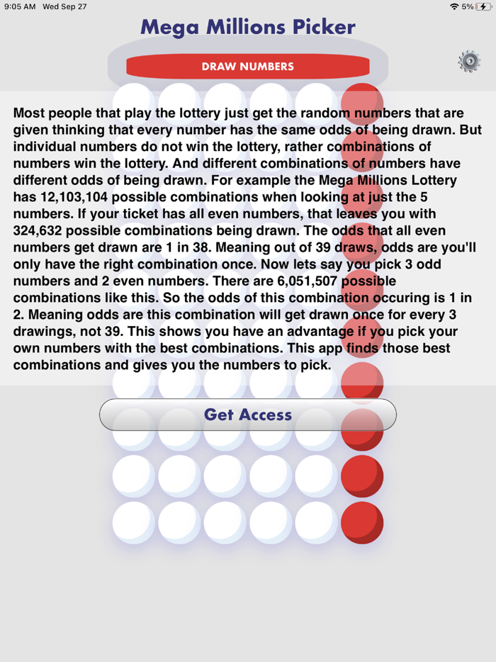 Mega Millions Picker