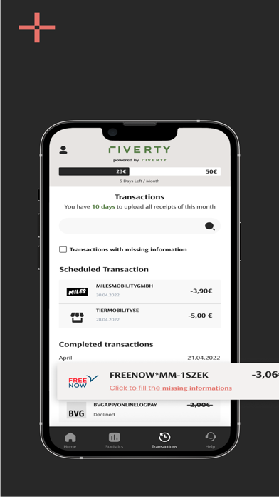Riverty Mobility Budget Screenshot