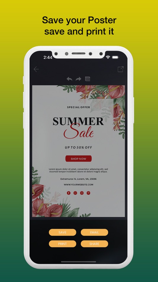 #8. Flyer Maker: Poster Maker Card (iOS) 由: Bhumiben Sutariya