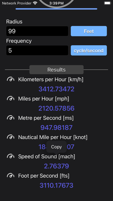 Circular Motion Calculator Screenshot