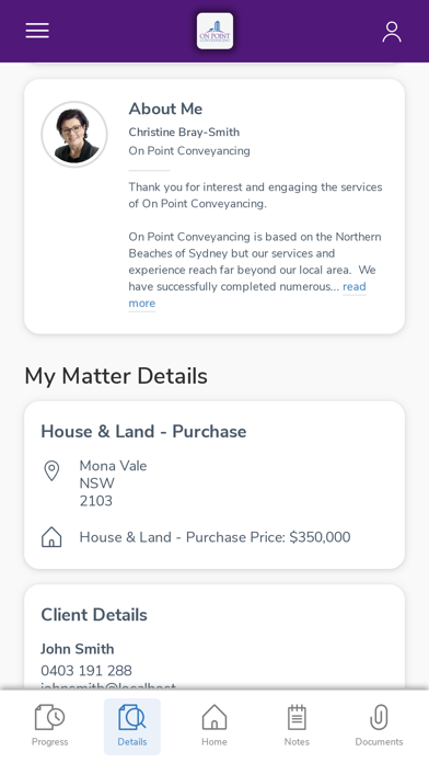 On Point Conveyancing Screenshot