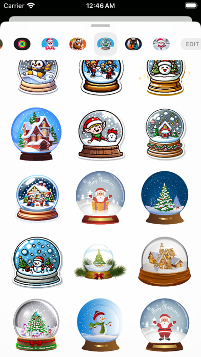 Snowglobe Christmas Stickers Screenshot