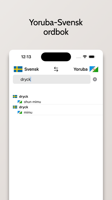 Screenshot #7 for Yoruba-Svensk ordbok