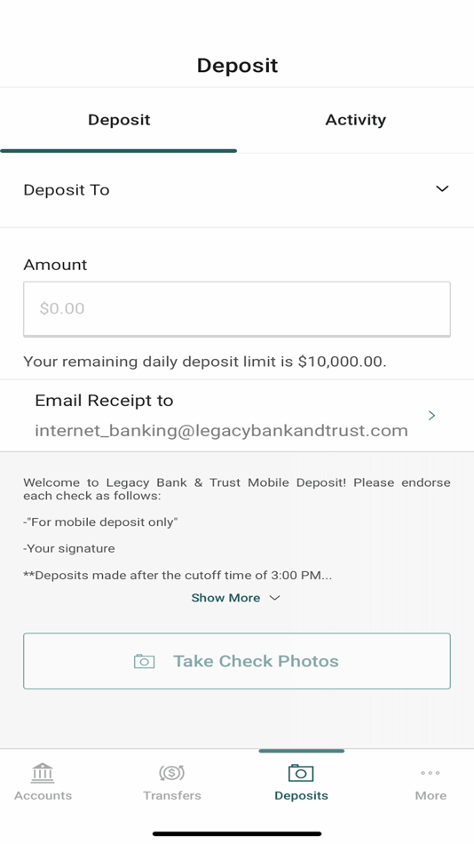 #5. Legacy Bank and Trust (iOS) 由: LBT