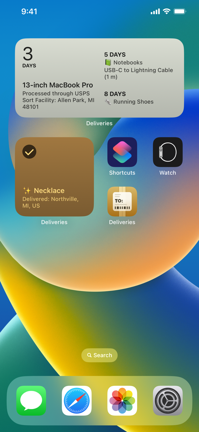 Deliveries a package tracker