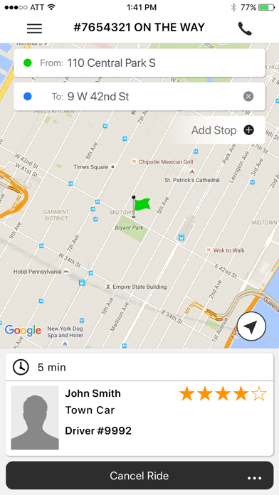 Aero Limo NYC Screenshot