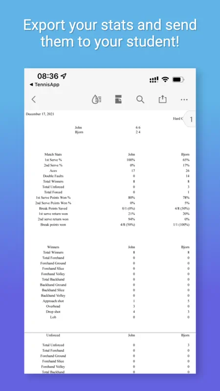 Tennis Stats & Score screenshot 7 of 7