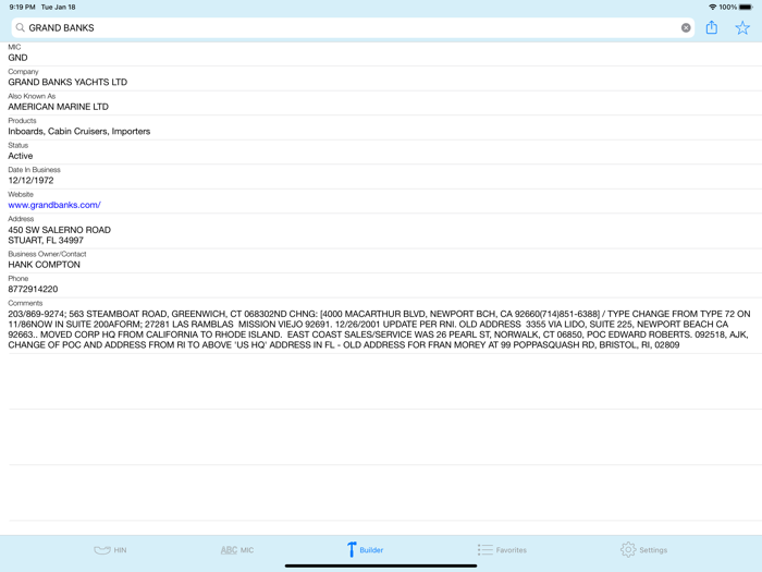 HIN Search - Boat HIN Decoder