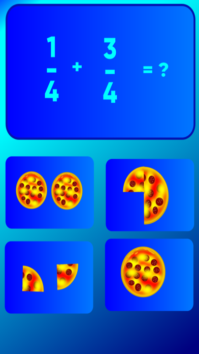 Breuken 1, rekenen met pizza's Screenshot