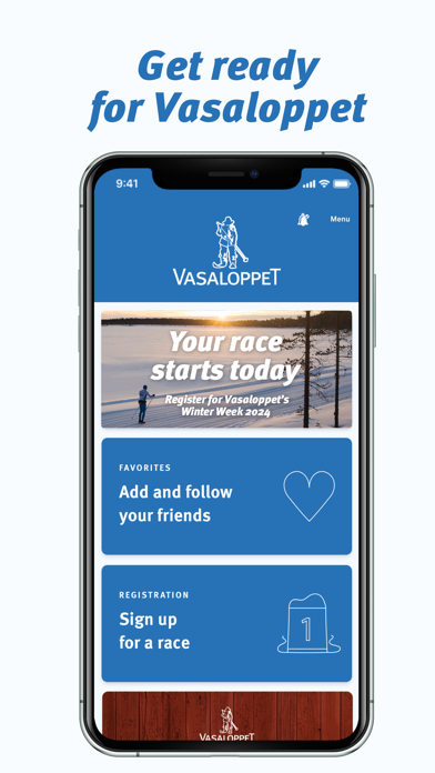 The official Vasaloppet app Screenshot