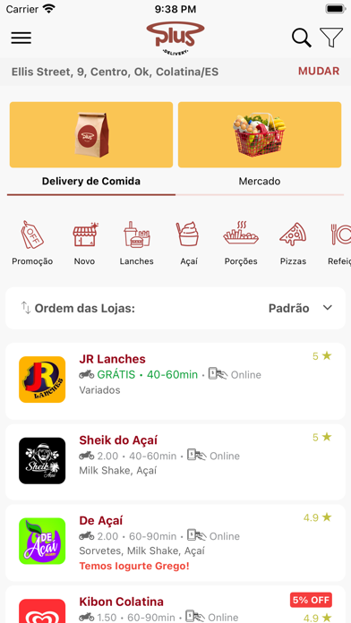Plus Delivery Screenshot