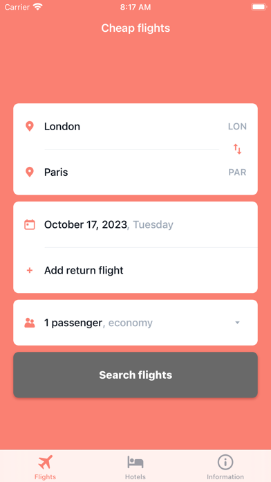 Cheap Flights Tickets Online Screenshot